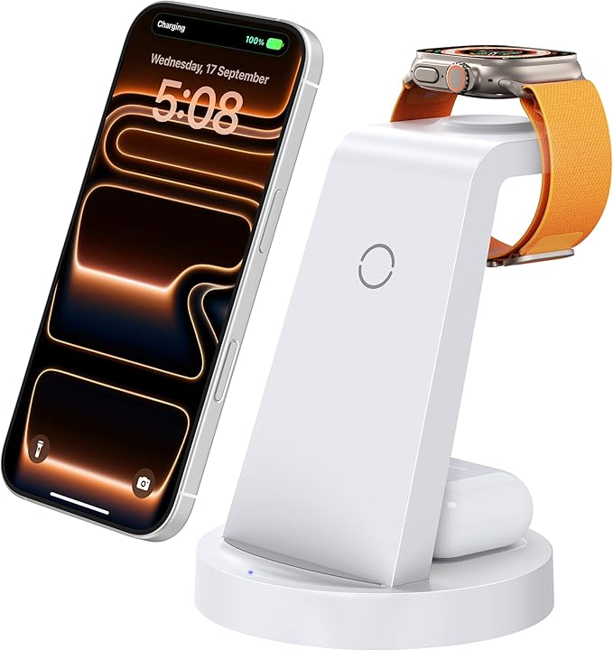 Anlmz 3 in 1 Charging Station for iPhone by WirelessCharger