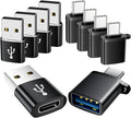USB to USB C Adapter 10 Pack, USBC to USB Adapter, USB Type C Male Female by AiNEERich