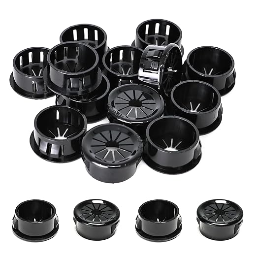 25 Pcs Cable Grommet, Snap Bushing 7/8" Mounting Diameter, Flexible by BOPOREAE