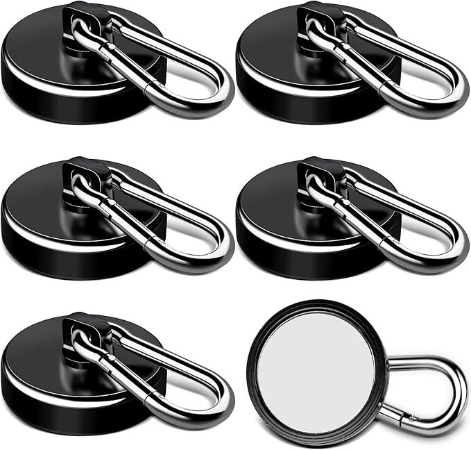 LOVIMAG Magnetic Hooks, 150LBS Strong Magnet Hooks Black Swivel Magnetic Hook by LOVIMAG