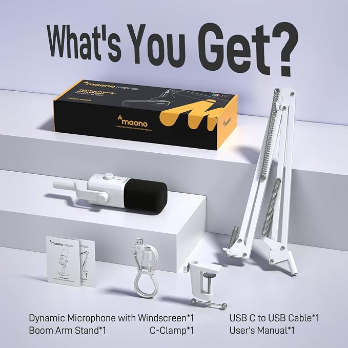MAONO XLR/USB Gaming Microphone Kit: Dynamic PC Mic - Image 8