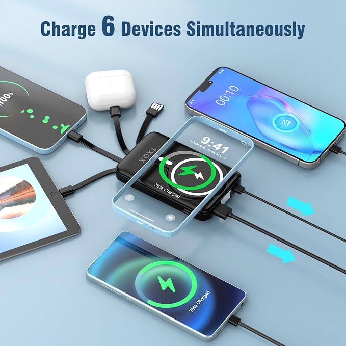 Wireless Portable Charger 10000mAh, Magnetic Power Bank - Image 5