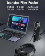 WAVLINK USB C Docking Station Dual Monitor, Dual 5K/4K@60Hz Displaylink Docking - Image 7