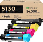 5130 Toner Cartridge Set 4-Pack High-Capacity Replacement by KingKJInkToner