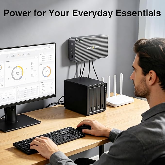 GOLDENMATE 600VA/360W Lithium UPS Battery Backup and Surge Protector, LiFePO4 - Image 9
