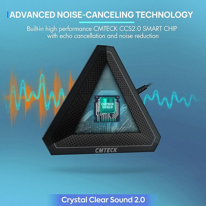 CMTECK Conference USB Microphone, Mute Button, Omnidirectional Condenser - Image 2
