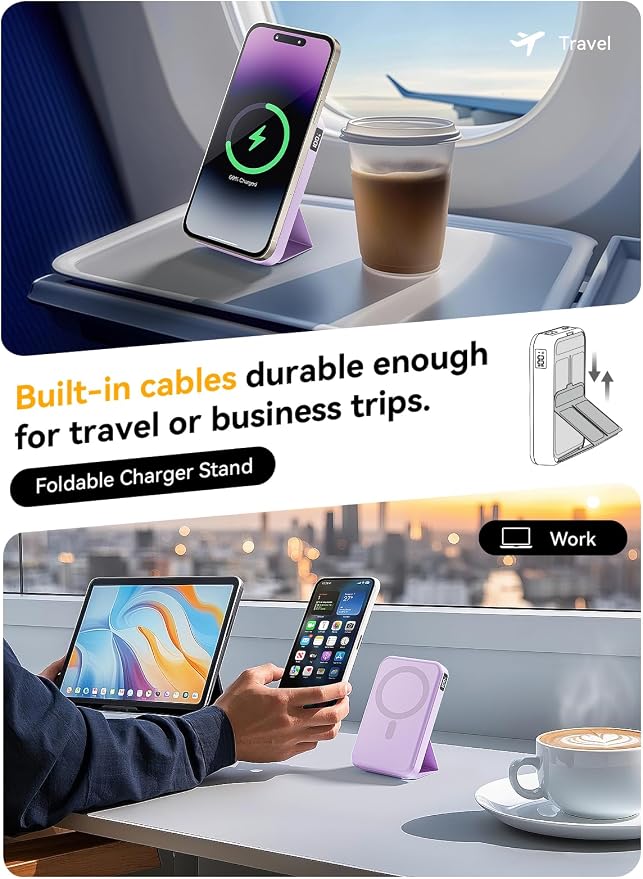 Magnetic Power Bank, 10000mAh Wireless Portable Charger - Image 7