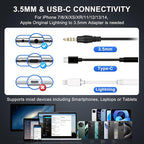 Callez Wired Computer Headset, 3.5mm/USB-C Headset - Image 3