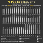 3.7V Precision Electric Screwdriver Set, 76 IN 1 Magnetic Storage Mini Electric - Image 7