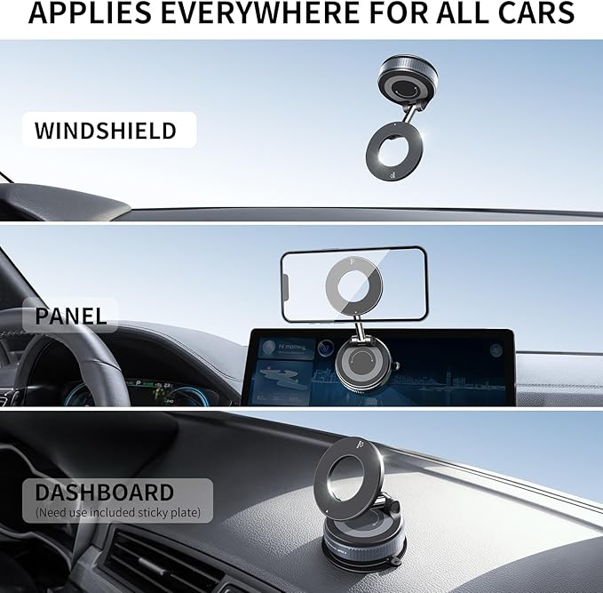 Vacuum Suction Magnetic Phone Holder, 2025 Upgraded Vacuum Suction Cup Mount - Image 7