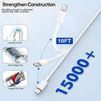 iPhone Charger, 2 Pack 10ft iPhone Charger Data Sync Transfer Lightning Cable - Image 2