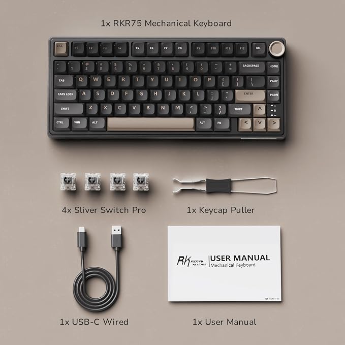 RK ROYAL KLUDGE R75 Wired Gaming Keyboard - Image 8