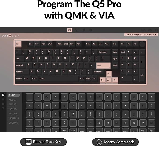 Keychron Q5 Pro QMK/VIA Wireless Custom Mechanical Keyboard, 96% Layout - Image 2