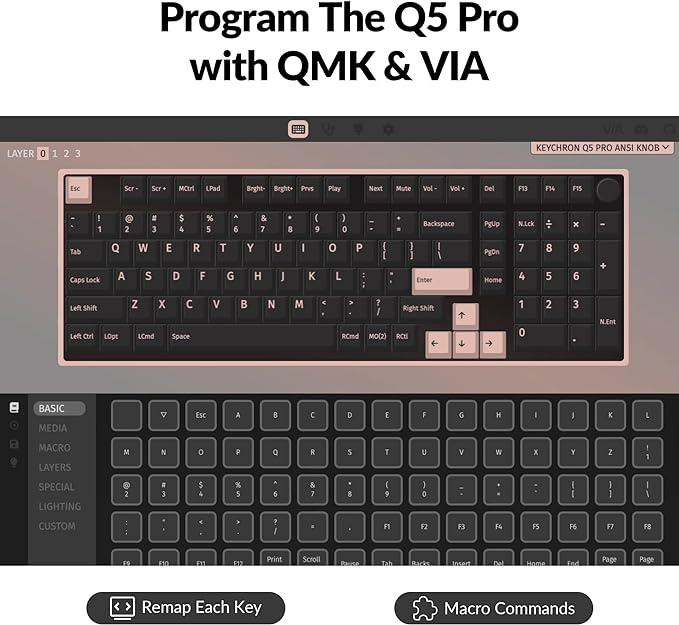 Keychron Q5 Pro QMK/VIA Wireless Custom Mechanical Keyboard, Full Aluminum 96% - Image 2