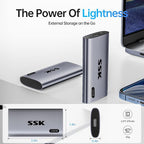 SSK 128GB SSD External Hard Drive, Portable SSD Up to 550MB/s Fast Solid State - Image 7