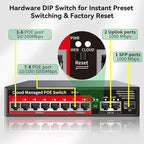 8 Port PoE+ Switch | Easy Smart Managed Ethernet Switch | Support VLAN - Image 3