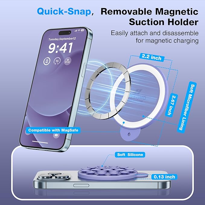 Magnetic Suction Cup Phone Mount - Image 3