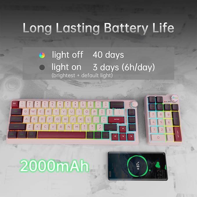 K68 Pro Gaming Keyboard, Layout Compact Wireless Mechanical Keyboard, Gasket - Image 4