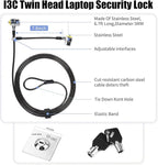 I3C Laptop Lock, Combination Security Lock Cable - Image 2