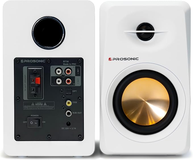 Active Bluetooth Bookshelf Speaker Studio Monitor Home Theater, Optical Input - Image 2