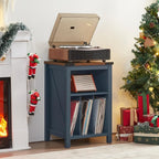 Record Player Stand with Vinyl Record Storage Holds up to 160 Albums, Large - Image 4