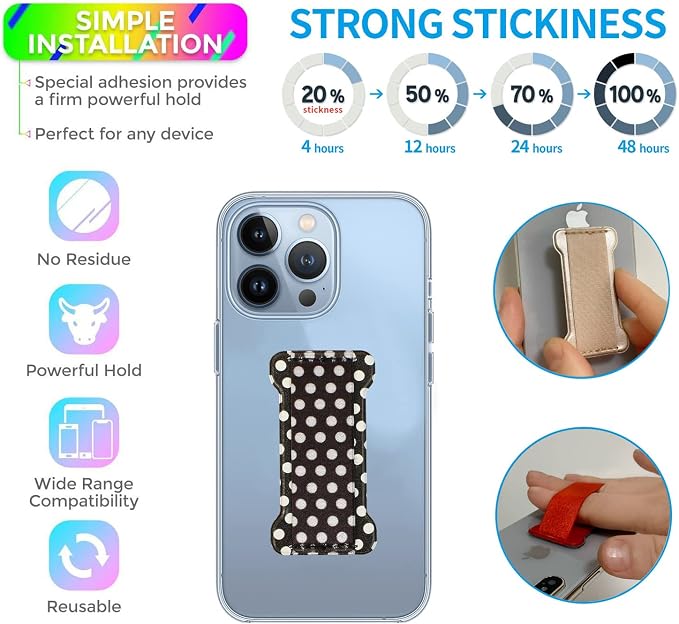 Finger Strap Phone Holder, Cell Phone Finger Grip Strap Holder - Image 2