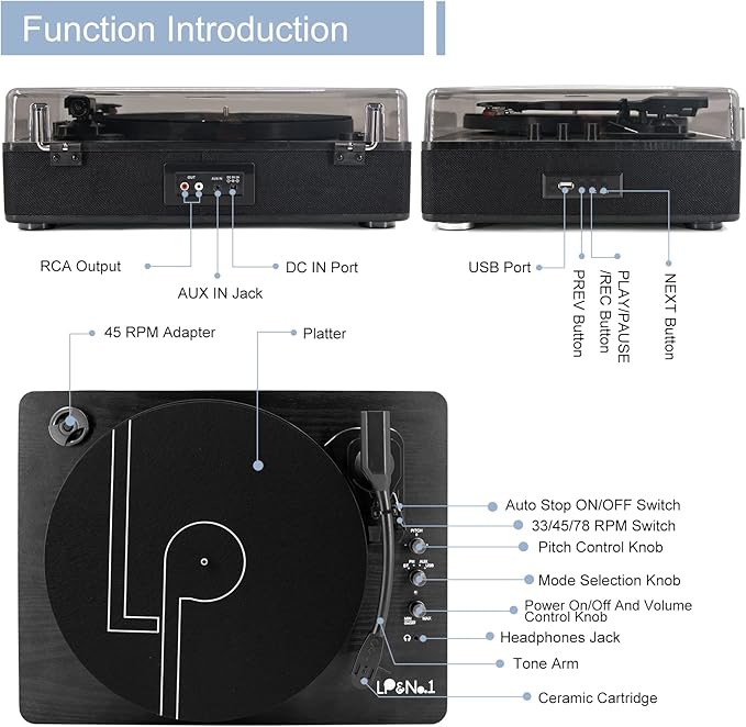 Record Player Vinyl Turntables - Image 2