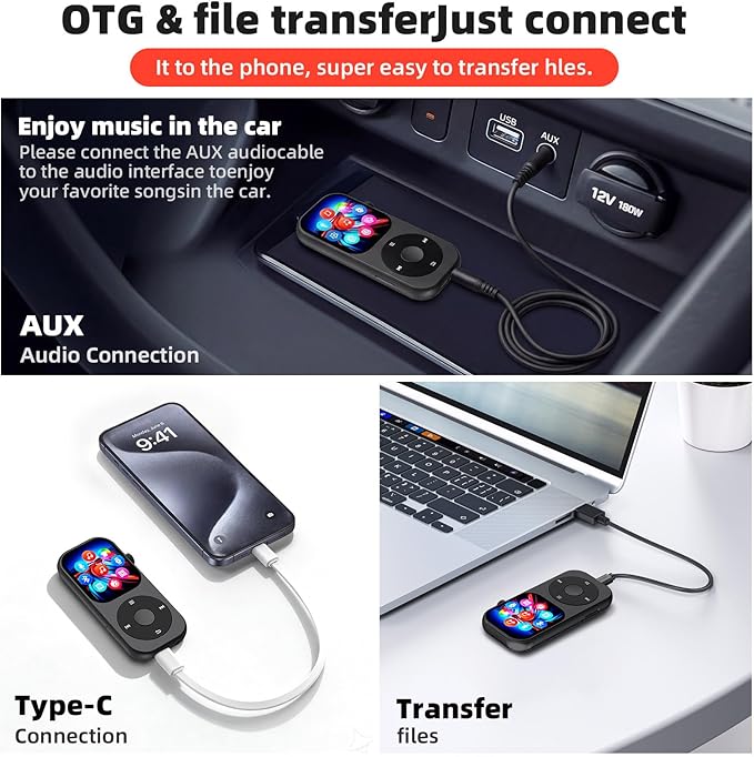 128GB MP3 Player with Bluetooth 5.4, Music Player with Built-in HD Speaker - Image 9