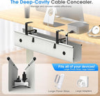 Under Desk Cable Management Tray, 30-inch No-Drill Cord Organizer - Image 3