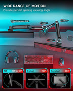 Vertical Dual Monitor Mount for 17-49 Inch Ultrawide Heavy Duty Curved Screen - Image 5