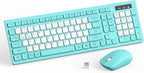 Wireless Keyboard and Mouse Combo, Full-Sized Quiet Wireless Keyboard and by RECCAZR