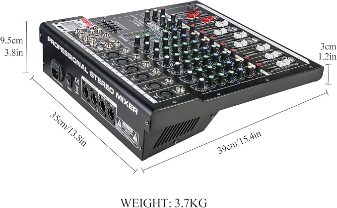 Dj Mixers 8 Channel Audio Mixer Sound Board - Image 8