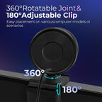 4K Webcam for PC with Microphone & Light & Privacy Cover, Web Camera for - Image 7