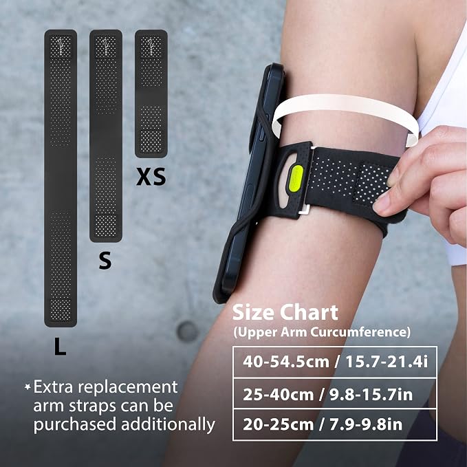 Bone Cell Phone Armbands+Sport Pocket, Run Tie 2+Pocket, L Arm Size, Fits Phone - Image 5