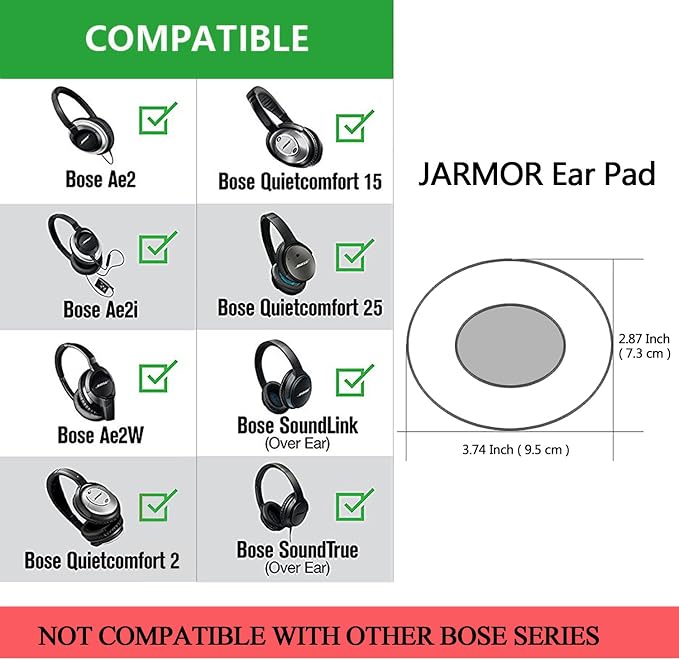 QC15 Replacement Ear Pads Kit, Ear Cushion - Image 2