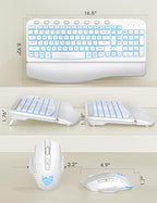 SABLUTE Ergonomic Wireless Keyboard and Mouse Combo - Image 8