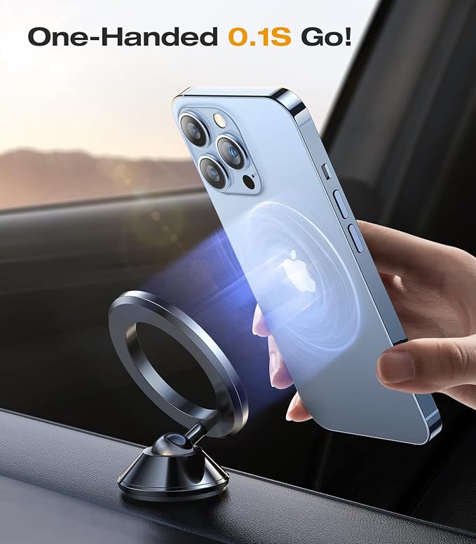 VICSEED Magnetic Phone Holder for Car Dashboard, 360 Rotatable Car Phone Holder - Image 9