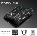 6 Channel Audio Interface Dj Mixer Soundboard Console 99 Dsp Reverb Delay - Image 7