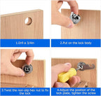 1" Thumb Operated Offset Cam Lock, RV Compartment Camper Storage Door, Cabinet - Image 5