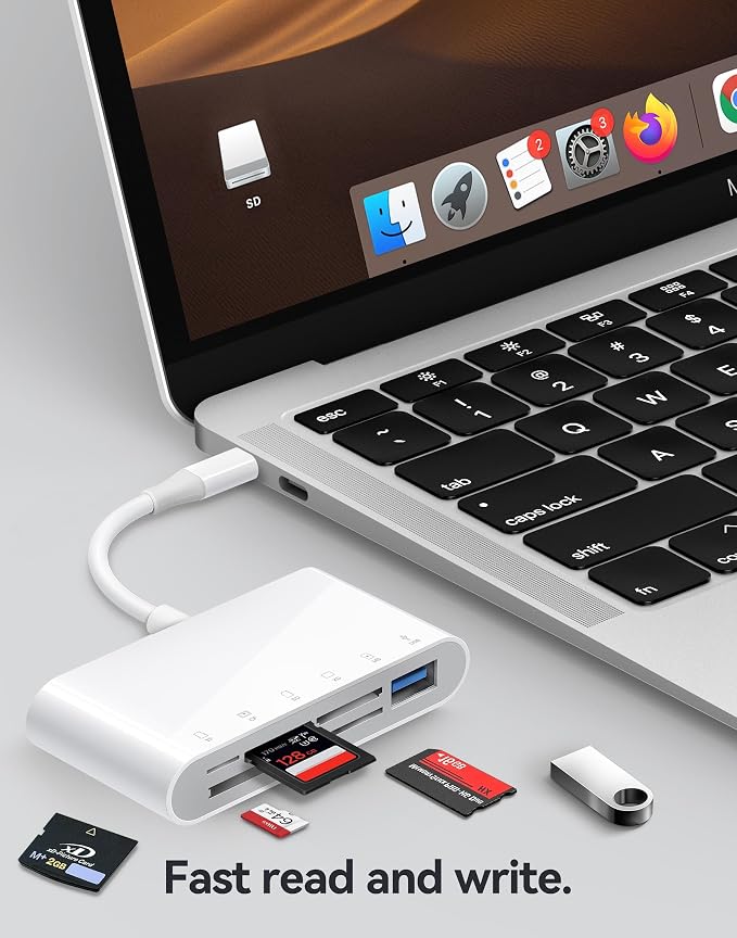 USB C SD Card Reader USB-C to SD MicroSD XD Picture MS Memory Stick Compact - Image 5