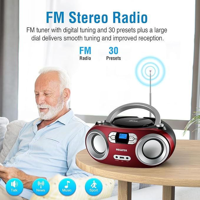 MEGATEK Portable CD Player Boombox - Image 7