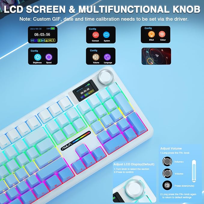 AULA F108 PRO - Wireless Mechanical Keyboard - Image 3