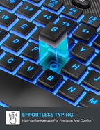 SABLUTE Ergonomic Wireless Keyboard and Mouse Combo - Image 7