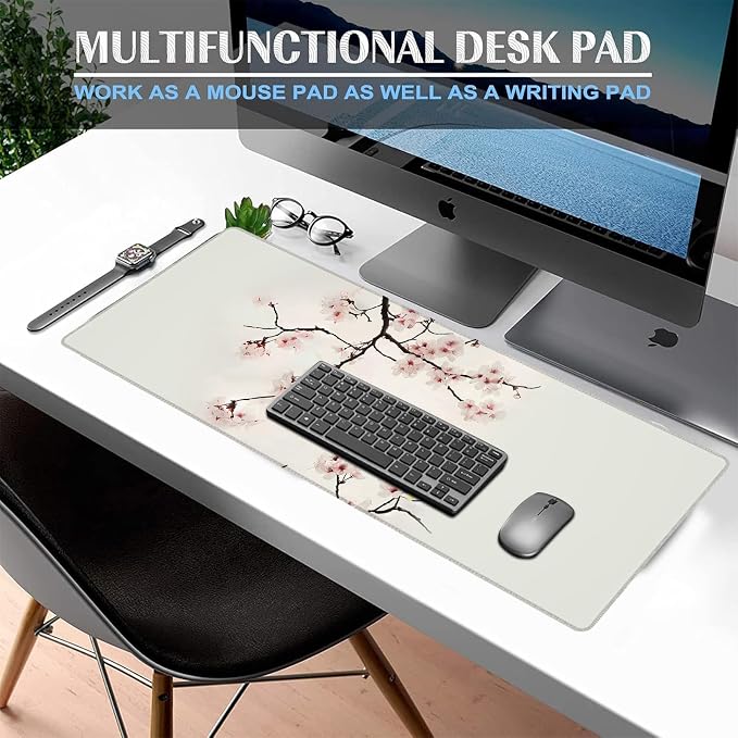 Elegant Cherry Blossom Gaming Mouse Pad, Large Office Desk Mat, Anti-Slip - Image 2