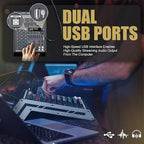 Professional Audio Mixer 4 Channel Sound Board Console System 99 DSP DJ Mixer - Image 6