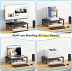 ECOLOVI Wood Laptop Stand for Desk, 4-Height Adjustable Computer Monitor Stand - Image 5