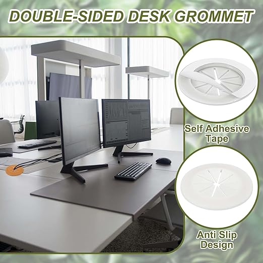 PATIKIL Desk Grommet 1-9/16", Light Gray - Image 3