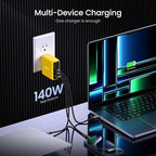 AOHI Magcube 140W USB C Charger PD3.1 3-Port GaN+ Laptop Wall Charger 100W Fast - Image 6