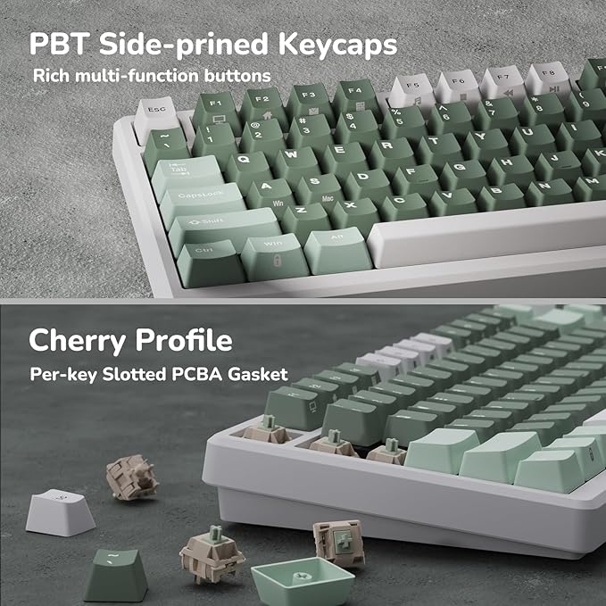 RK Royal KLUDGE M75 Wireless Mechanical Keyboard 2.4Ghz/BT5.1/USB-C Gaming - Image 5