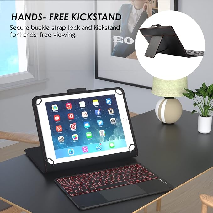 TouchPad Keyboard case for 9", 2-in-1 Bluetooth Wireless Keyboard - Image 6